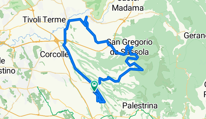 Zagarolo - Tivoli (Via Maremmana II) - S.Gregorio - Casape - Poli - Gallicano - Zagarolo