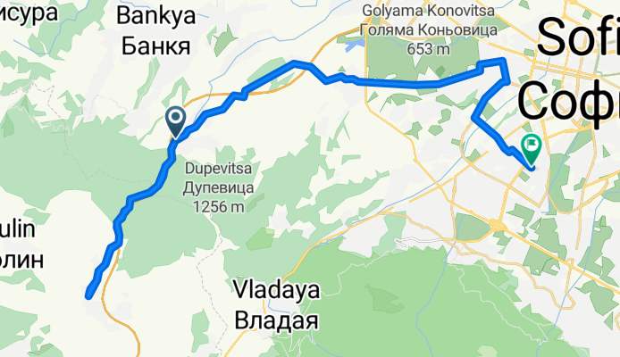 Lengthy ride through София