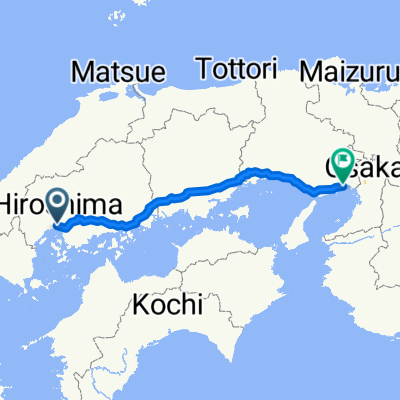 Hiroshima =&gt; Osaka/Amagasaki