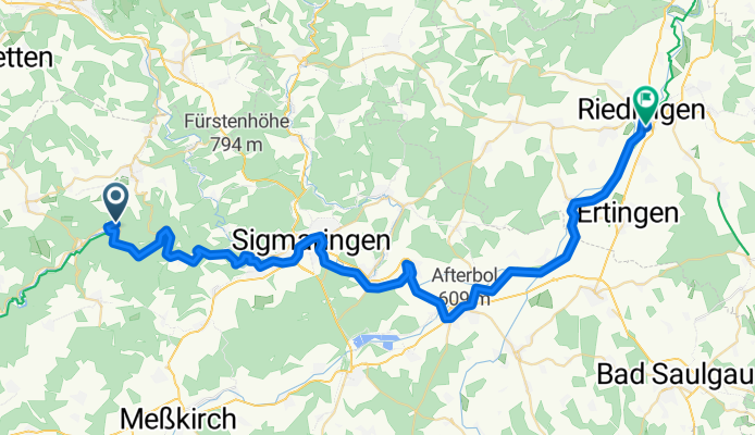 DonauRadweg 1 : Hausen im Tal nach Riedlingen
