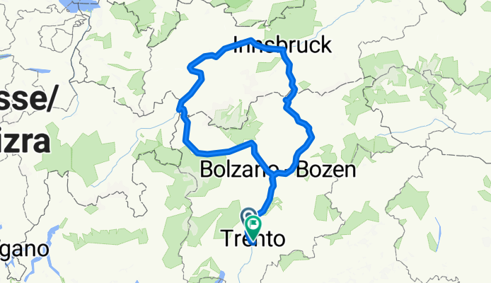 Trento - Brennero - Innsbruck - Passo Resia -Merano - Bolzano - Trento