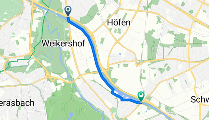 Am Kanal - Fürth bis Hügelstraße Gebersdorf