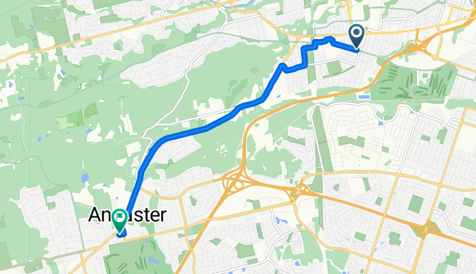 Brief bike tour from Hamilton to Ancaster