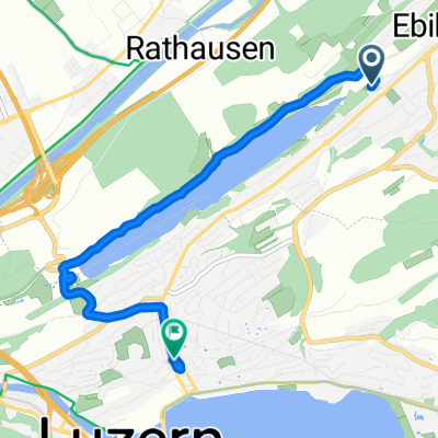 Schnelle Radrunde von Ebikon nach Luzern
