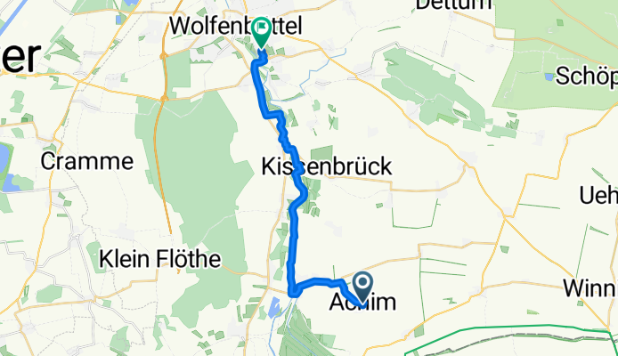 Ausfahrt von Börßum nach Wolfenbüttel