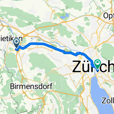 Ausfahrt von Dietikon nach Zürich