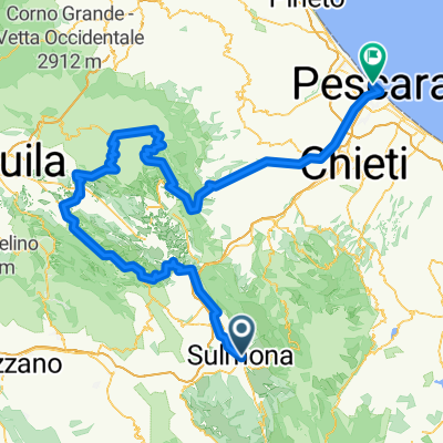 Sulmona,Svolte di Popoli,San Benedetto in Perillis,Santo Stefano di Sessanio,Castel del Monte,Brittoli