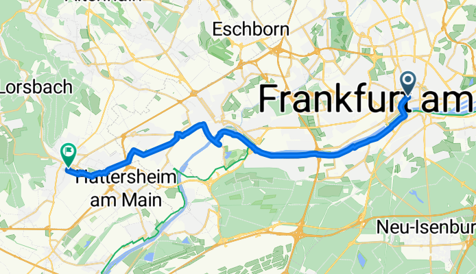 Ausfahrt von Frankfurt am Main nach Hofheim am Taunus