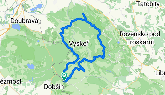 LIB Kost - Hr. Skála - Valdštejn - Kost - 30,5 km