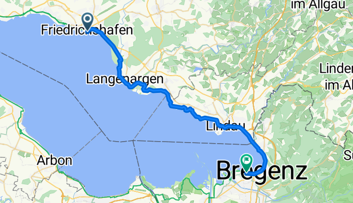 Friedrichshafen naar Bregenz
