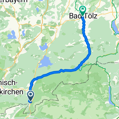 Isarradweg Mittenwald-Bad Tölz 60km