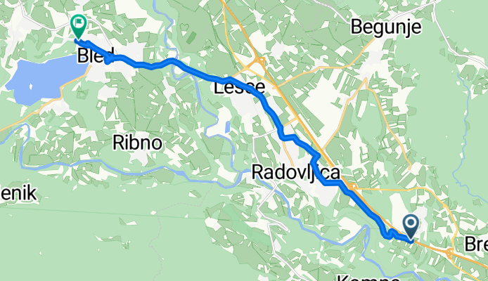 ride from Radovljica to Bled