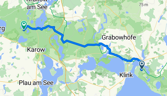2016/ 6. Etappe (28.06.16) Waren/Müritz nach Neu Poserin OT Teerofen 42km
