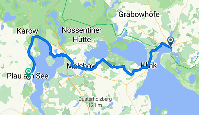 Waren - Klink - Malchow - Alt Schwerin - Plau am See