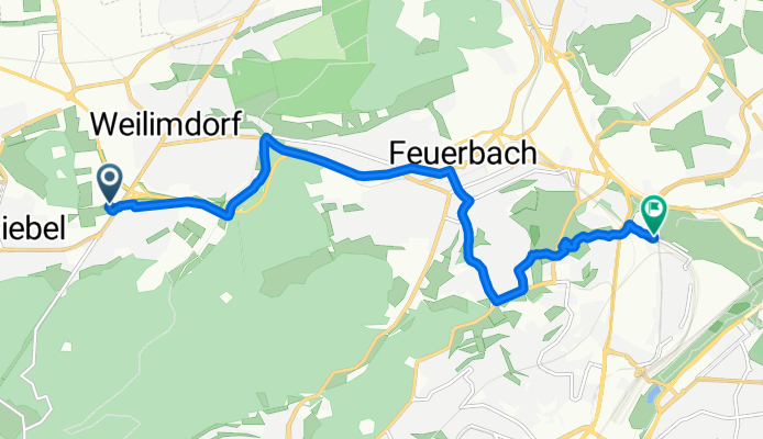 Wolfbusch Weilimdorf nach Stuttgart Nordbahnhof