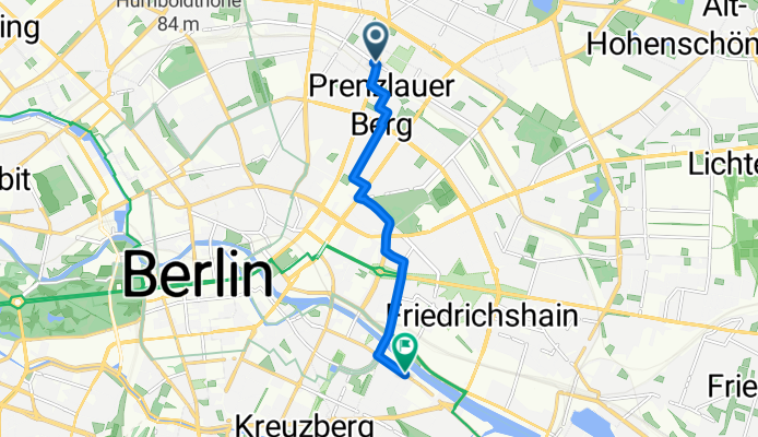 Erich-Weinert nach Schlesische Strasse 32