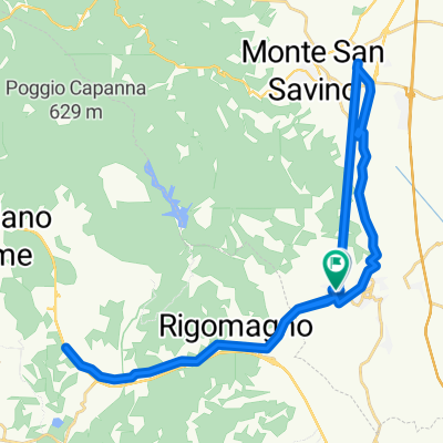 Long bike tour through Santa Maria