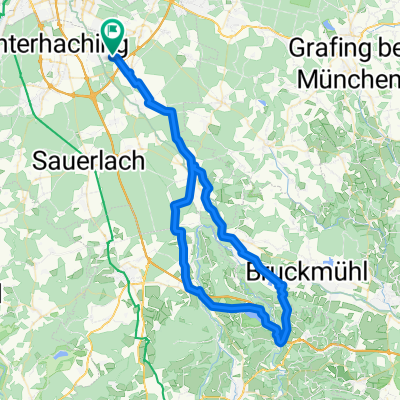 Riemerling - Aying - Feldkirchen-Westerham - Vagen - Irschenberg - Seehamer See - Weyern - Kreuzstraße - Riemerling 