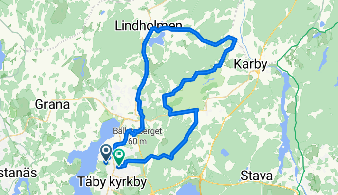 Lengthy bike tour from Vallentuna to Täby Kyrkby