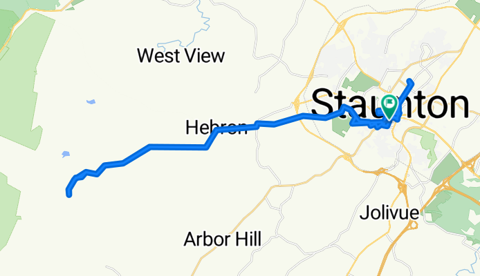 Long bike tour through Staunton