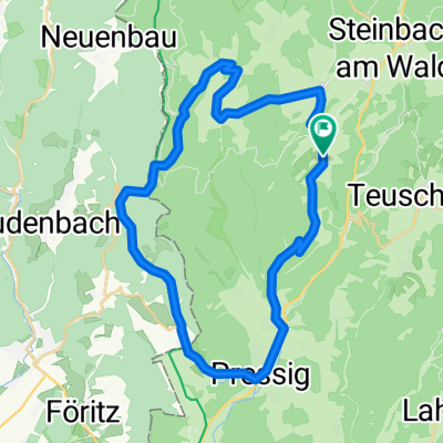 Lange Radrunde durch Steinbach am Wald
