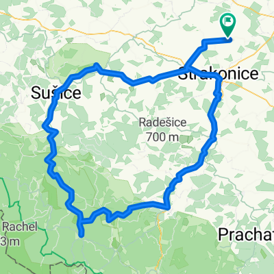 Radomyšl-Kat-Str-Volyně-Vimperk-Kvilda-Sušice-Frymburk-Kat-Radomyšl