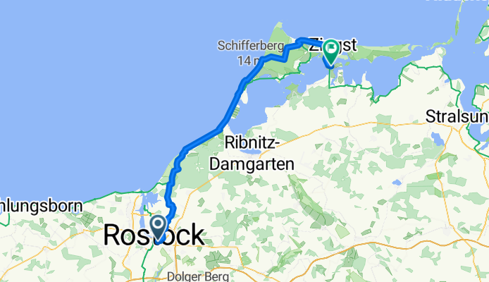 Fahrradtour 2015 E4 Rostock-Bresewitz (Darß)