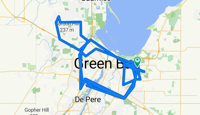 Long ride through Green Bay