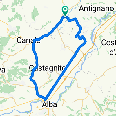 Lengthy ride through San Damiano d'Asti
