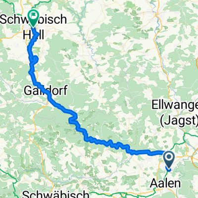 Jagst-Kocher Tour 4: Aalen - Schwäbisch Hall  (🚴‍♂️ 2.6.2013)