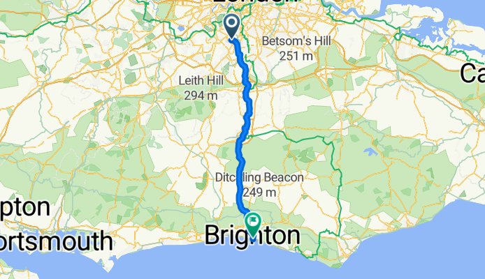 Worcester Park to Brighton