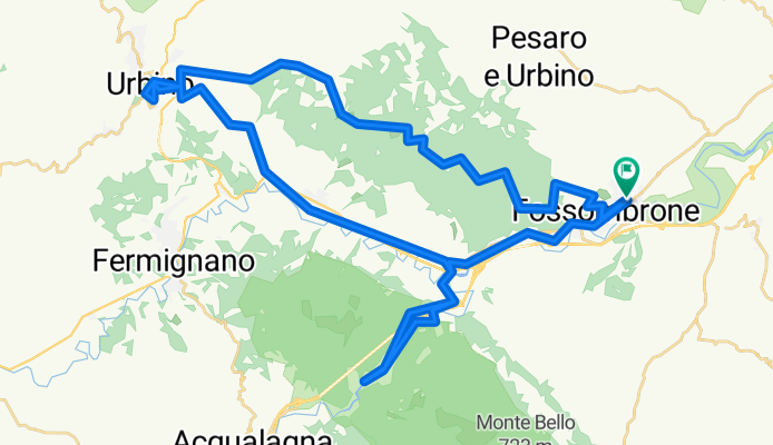 Fossombrone-Gola del Furlo-Urbino-Fossombrone