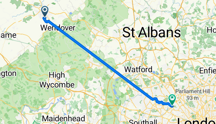 bike tour from Aylesbury to London