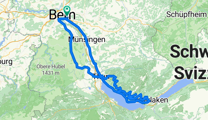 Bern-Uetendorf-Thun-Goldiwil-Gunten-Niederhorn-Thunsee-Kiesen-Bern