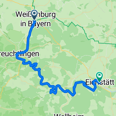 Altmühltal-Radweg: Weißenburg/Wettelsheim - Eichstätt