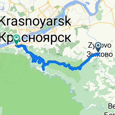 Зыково-Черная сопка-Видовки Торгашинского хребта-Базаиха