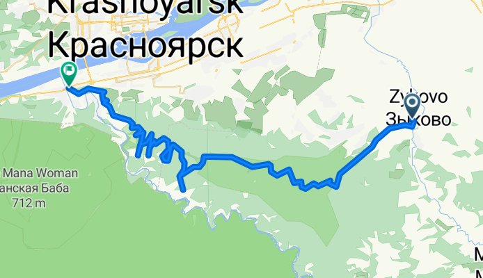 Зыково-Черная сопка-Видовки Торгашинского хребта-Базаиха