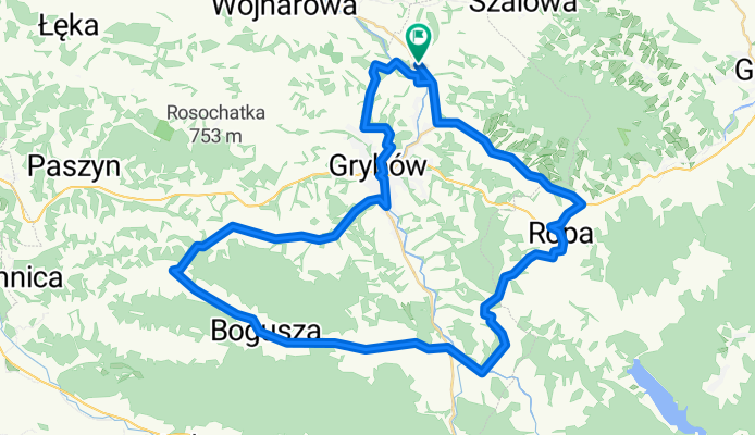 Stróże - Ropa - Wawrzka - Królowa - Grybów - Matulanka - Stróże