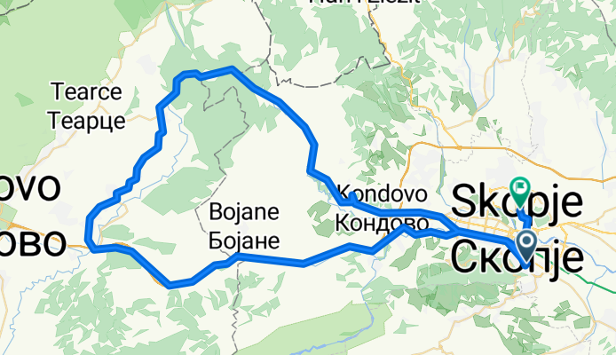 Skopje Kondovo Radusa Jegunovce Zelino Skopje