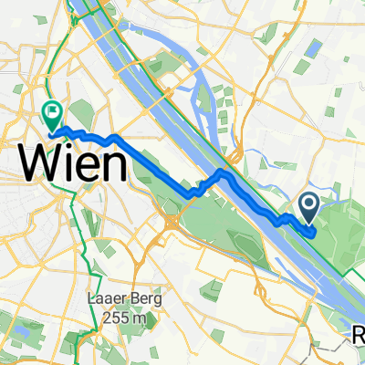 Ausfahrt von Lobau nach Wien