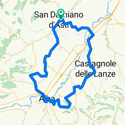 Long ride through San Damiano d'Asti