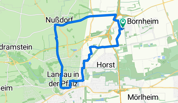 Ausfahrt durch Landau in der Pfalz