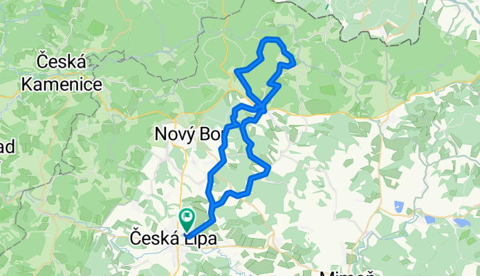 Č.Lípa-Cvikov-přehrada Naděje a zpět