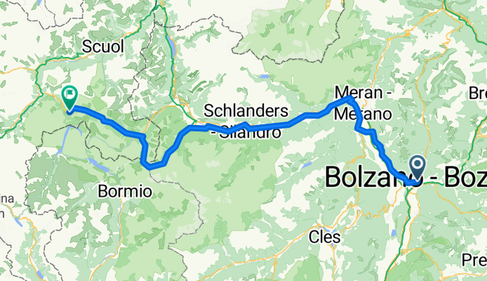 Bozen - Prad - Stilfser Joch - Ofenpass - Tunnelportal Nord Munt La Schera