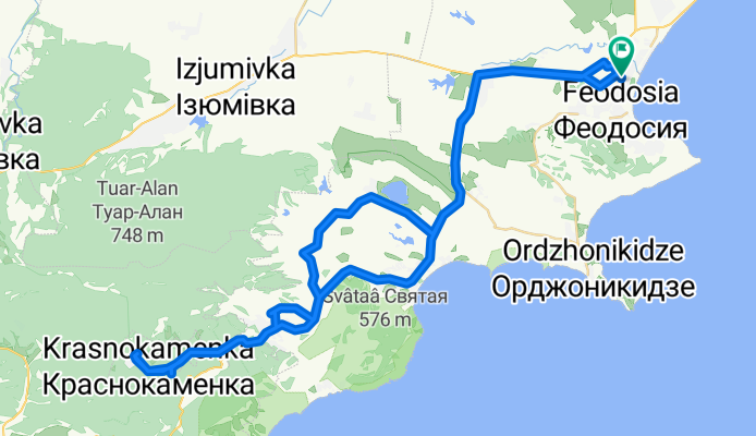 26.06.2016 Феодосия-Наниково-Щебетовка-Краснокаменка-Кизилташ