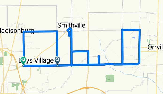 Ohio route near Wooster and Orrville
