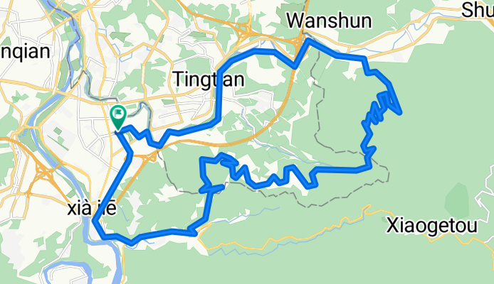 新店-106乙道路-阿柔洋產業道路-貓空-優人神鼓露天劇場-北宜公路-新店