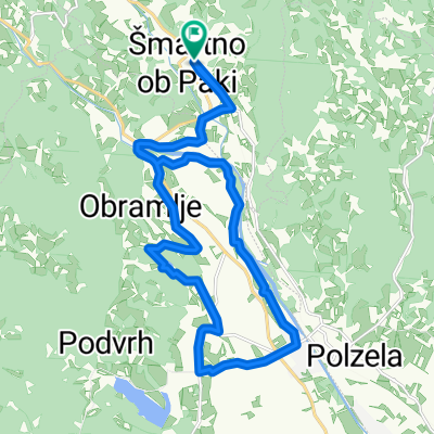 Šmartno - Braslovško jezero - Parižlje - Šmartno