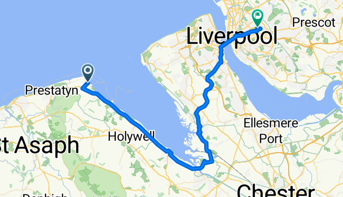 Liverpool to Talacre Beach