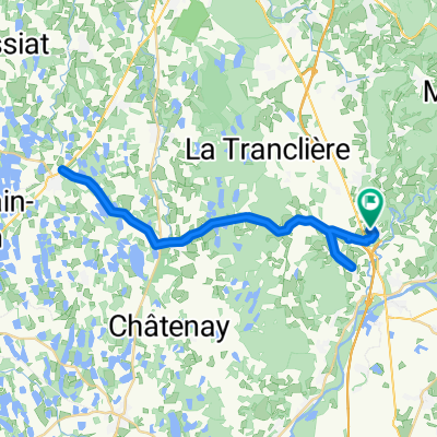 Long bike tour through Druillat